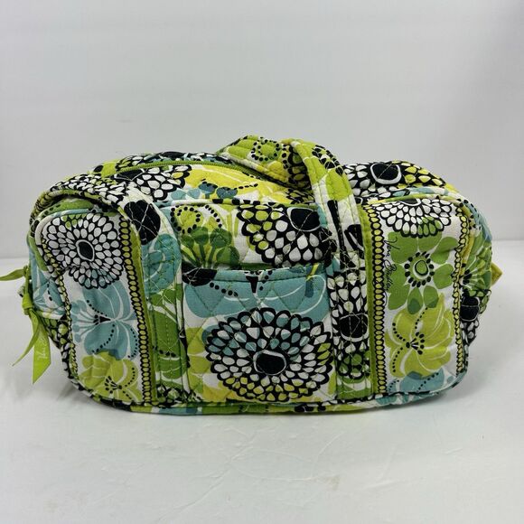 Vera Bradley Limes Up Satchel Shoulder Bag Double Handle Zip Green Yellow Blue - Picture 1 of 16